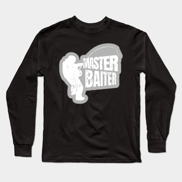 Master Baiter - Fisherman Long Sleeve T-Shirt by  The best hard hat stickers 